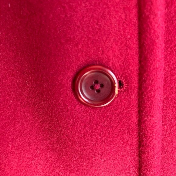 Vintage J. Crew Red Wool Coat with Tailored Look and Long Sleeves - Picture 4 of 6